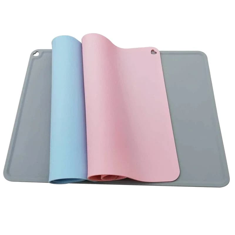 Tappetino per animali domestici impermeabile antiscivolo per ciotola per alimenti in silicone color gatto cuscino per cuccioli gattino acqua potabile pad vassoio per alimentazione per cani facile da pulire