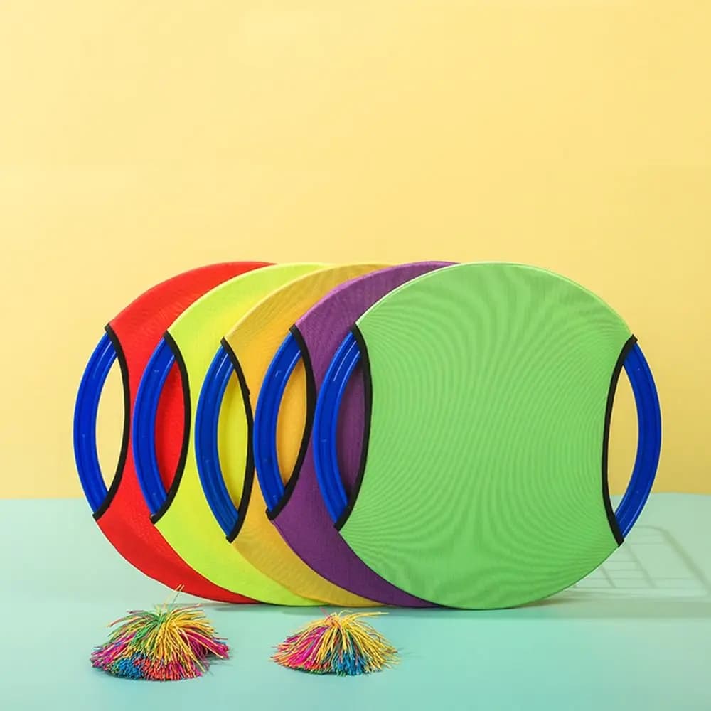Parent-Child Interactive Throw Catching Ball Elastic Plate Toy Ball Racket Catch Ball Game Set Training Toy Easy Apply