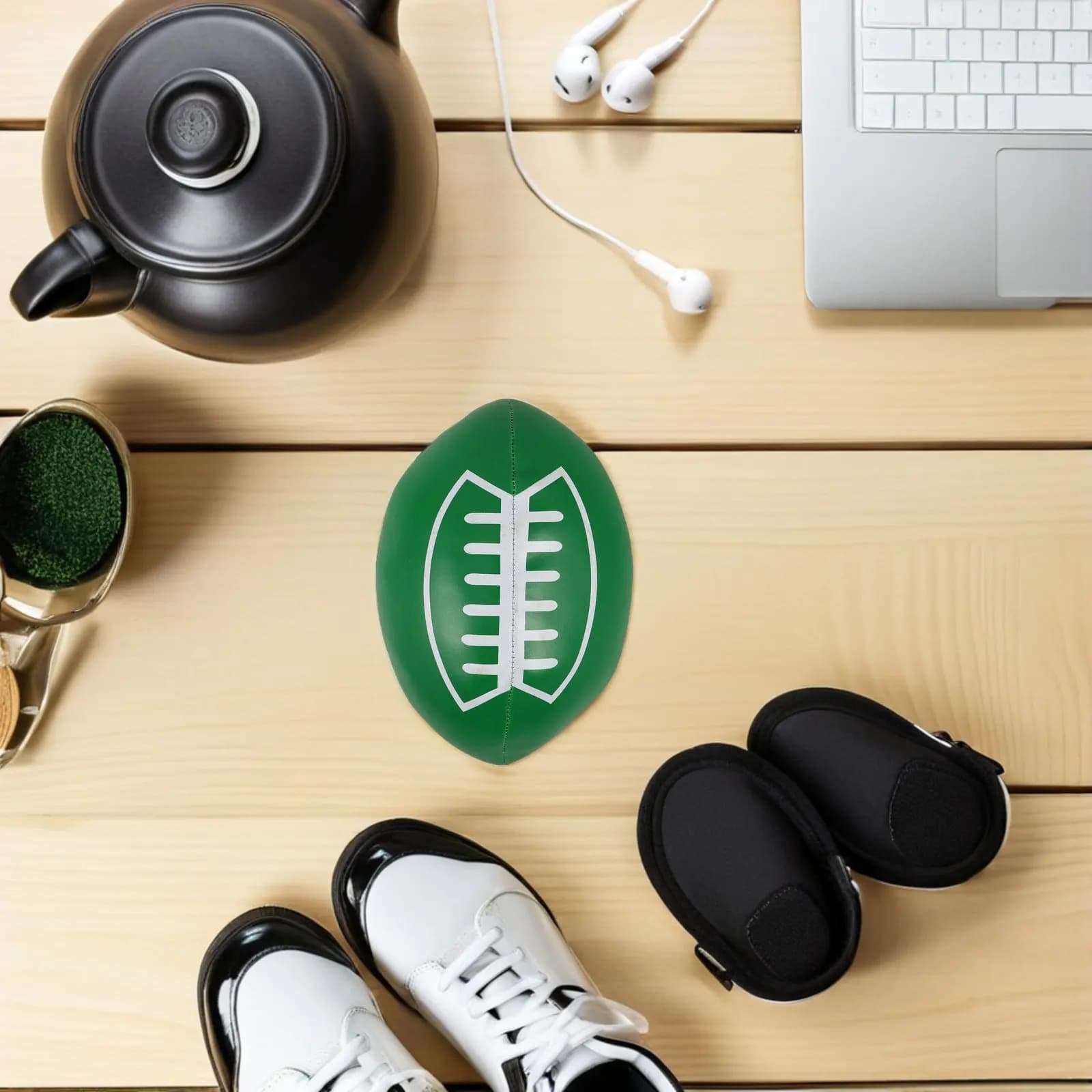 Pallone da rugby morbido per allenamento bambini 20x12x12 cm, per interni ed esterni, per sviluppo abilità motorie, dimensioni ufficiali