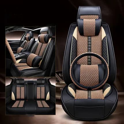 Complete set car seat cover + wheel cover for Nissan X-trail T32 2021-2014 5 seat cushion breathable for Xtrail 2019