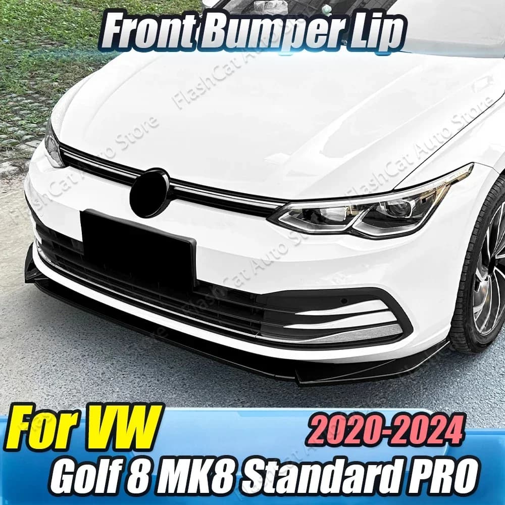 Anteriore Inferiore Diffusore Spoiler Splitter Body Kit In Fibra di Carbonio Paraurti Anteriore Labbro Per Volkswage Golf 8 MK8 Standard Pro 2020-2024