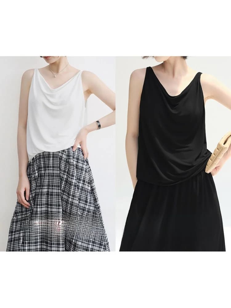 Amyy Studios Toray VISCOSE Cool Sensation Moisture Wicking Vest Top Women's H-Shape Tank Top Inner Wear Summer 2026 China Origin