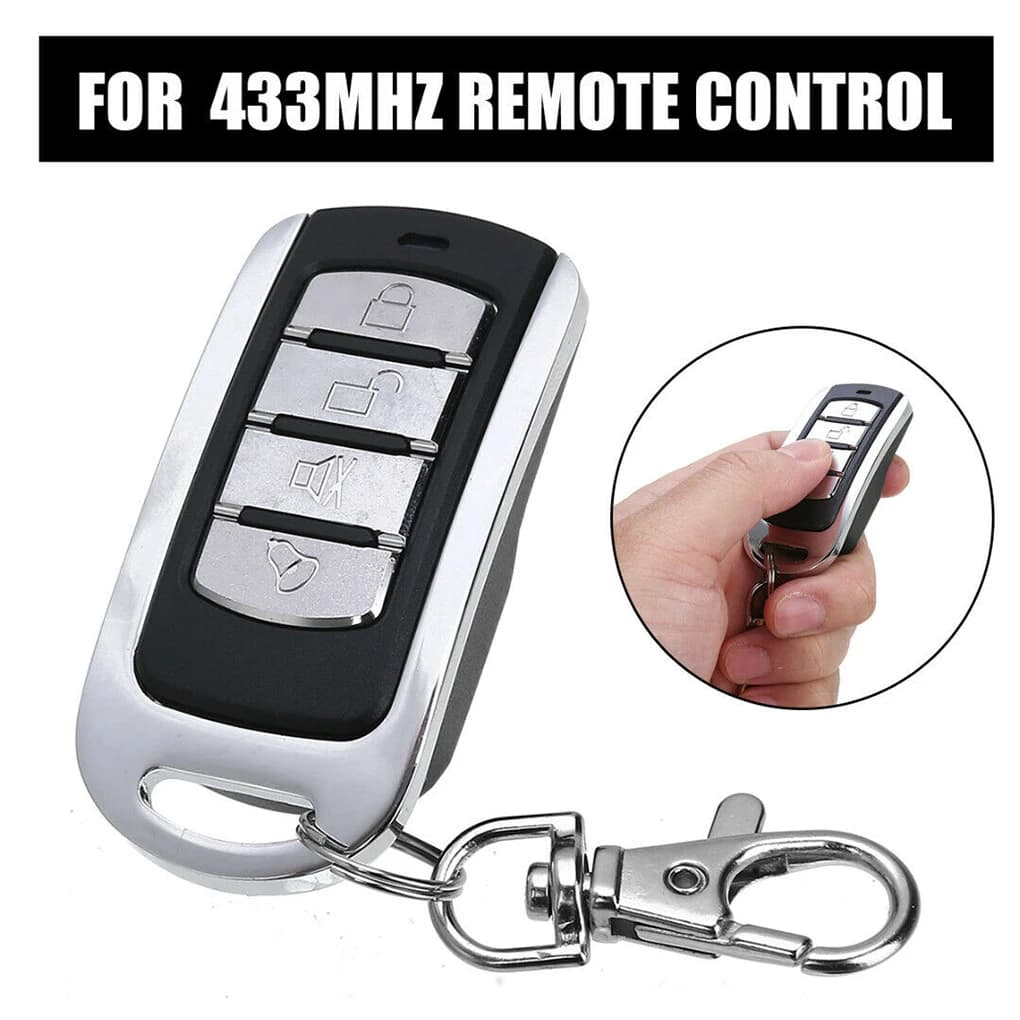 Telecomando per cancello del garage automobilistico, portatile, alimentato a batteria, controller per pulsanti di allarmi universali a 4 canali, 1 pezzo