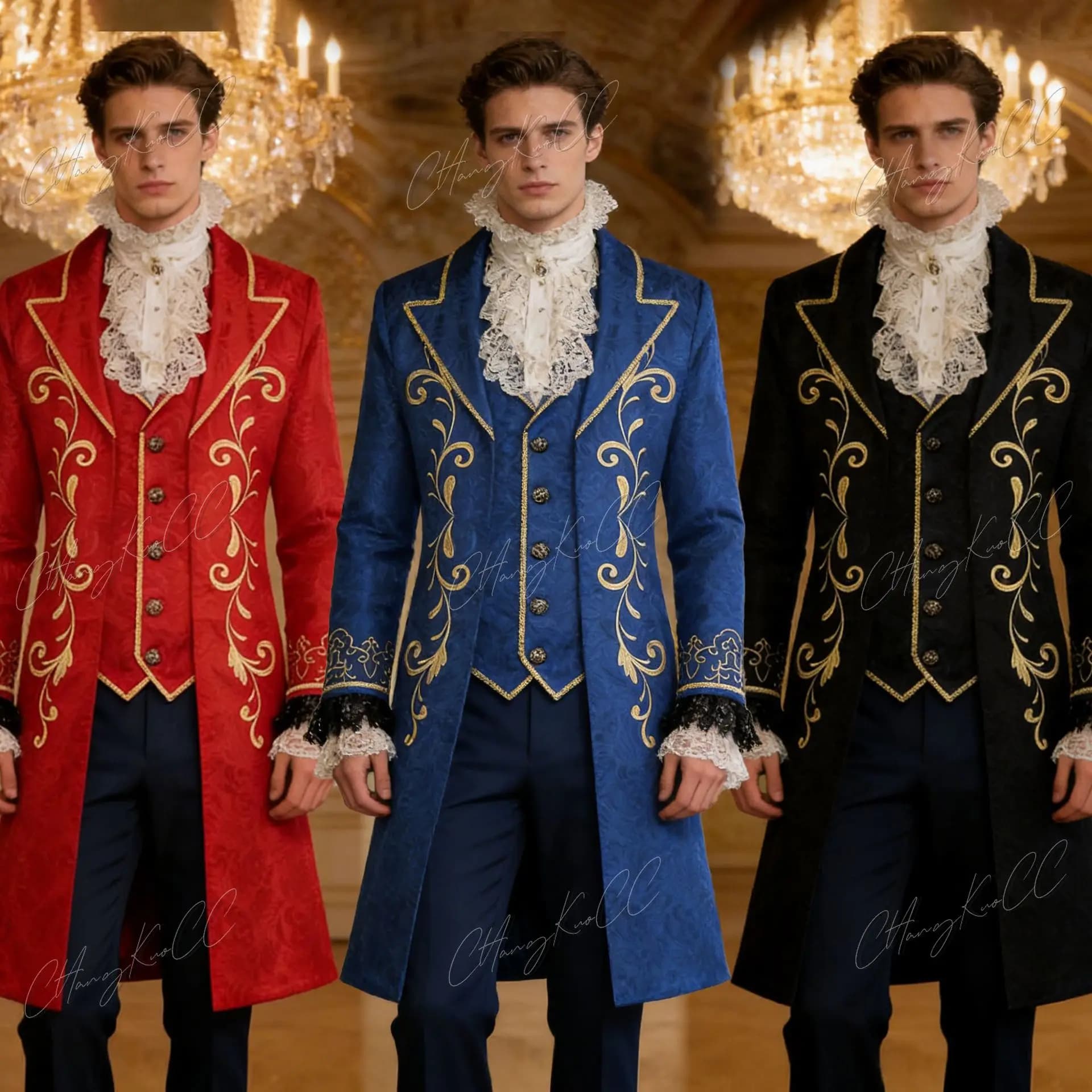 Gilet Ricamato di Lusso da Uomo per Cosplay di Re Elisabetta, Principe Tudor, Enrico, Stile Rinascimentale Inglese Medievale, Costume di Halloween