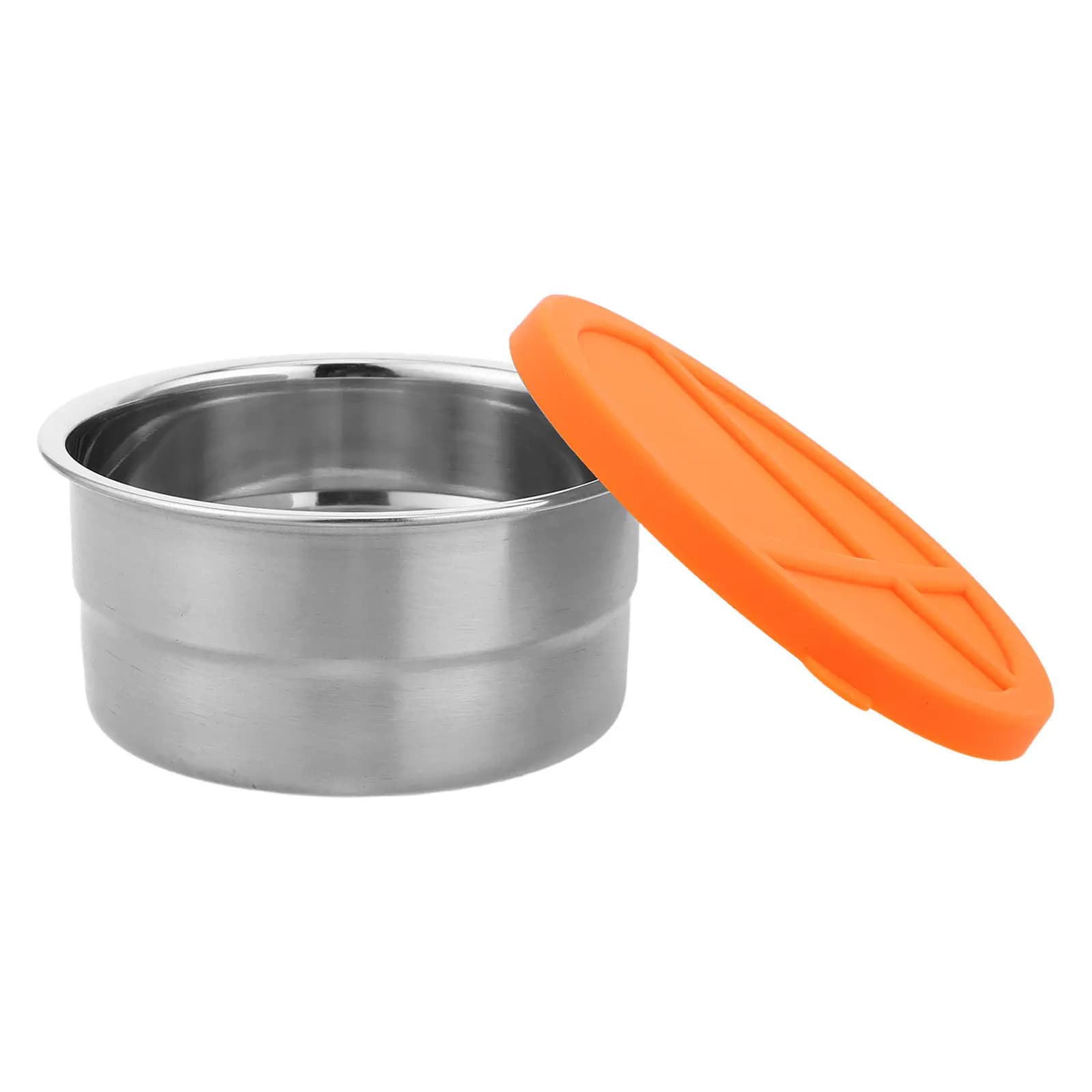 Contenitore per Alimenti in Acciaio Inox con Coperchio in Silicone Antiperdita 380ml, Scatola Pranzo Impilabile per Bambini e Adulti, Viaggi, Picnic, Preparazione Pasti