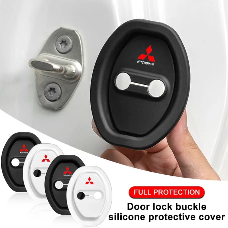 Auto Porta Fermaporta Copertura Serratura Coperture protettive Per Mitsubishi Outlander Lancer 10 9 ASX RALLIART Eclipse L200 Pajero
