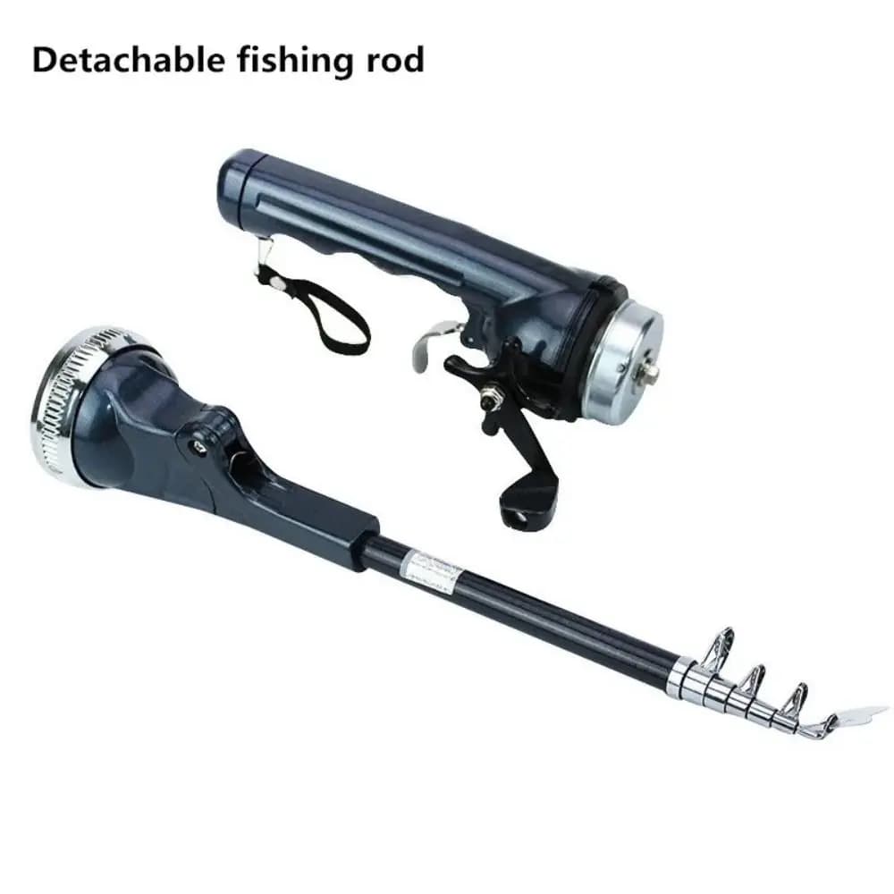 Mini Canna da Pesca Pieghevole 131cm, Set Canna Telescopica con Mulinello, Portatile con Filo da Pesca, Kit Attrezzatura da Pesca per Esterni