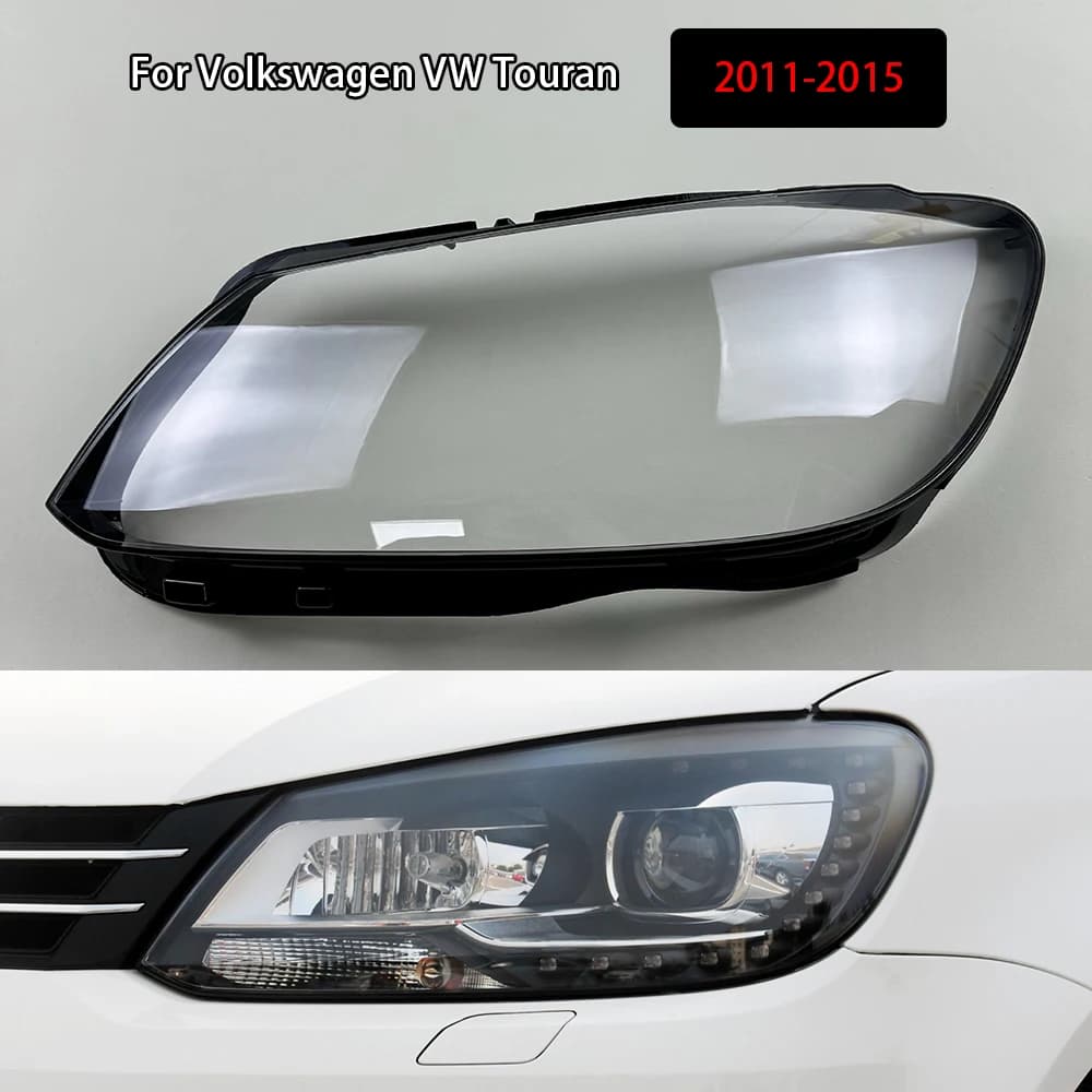 Per Volkswagen VW Touran 2011-2015 Faro Paralume Trasparente Borsette Maschere Faro Copertura Lente Plexiglass