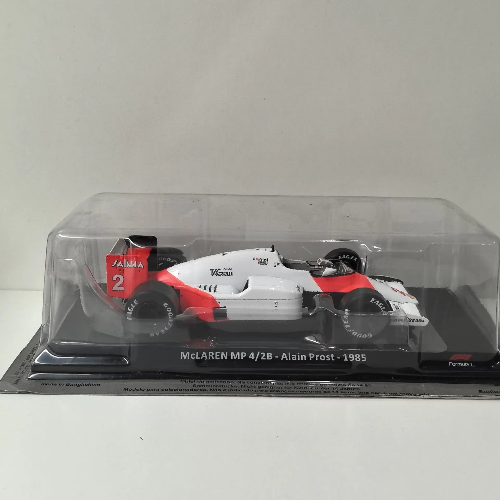 Modellino in Scala 1/18 IXO MCLAREN MP4/2B # Modellino Auto Formula 1 T3 in Lega del 1986
