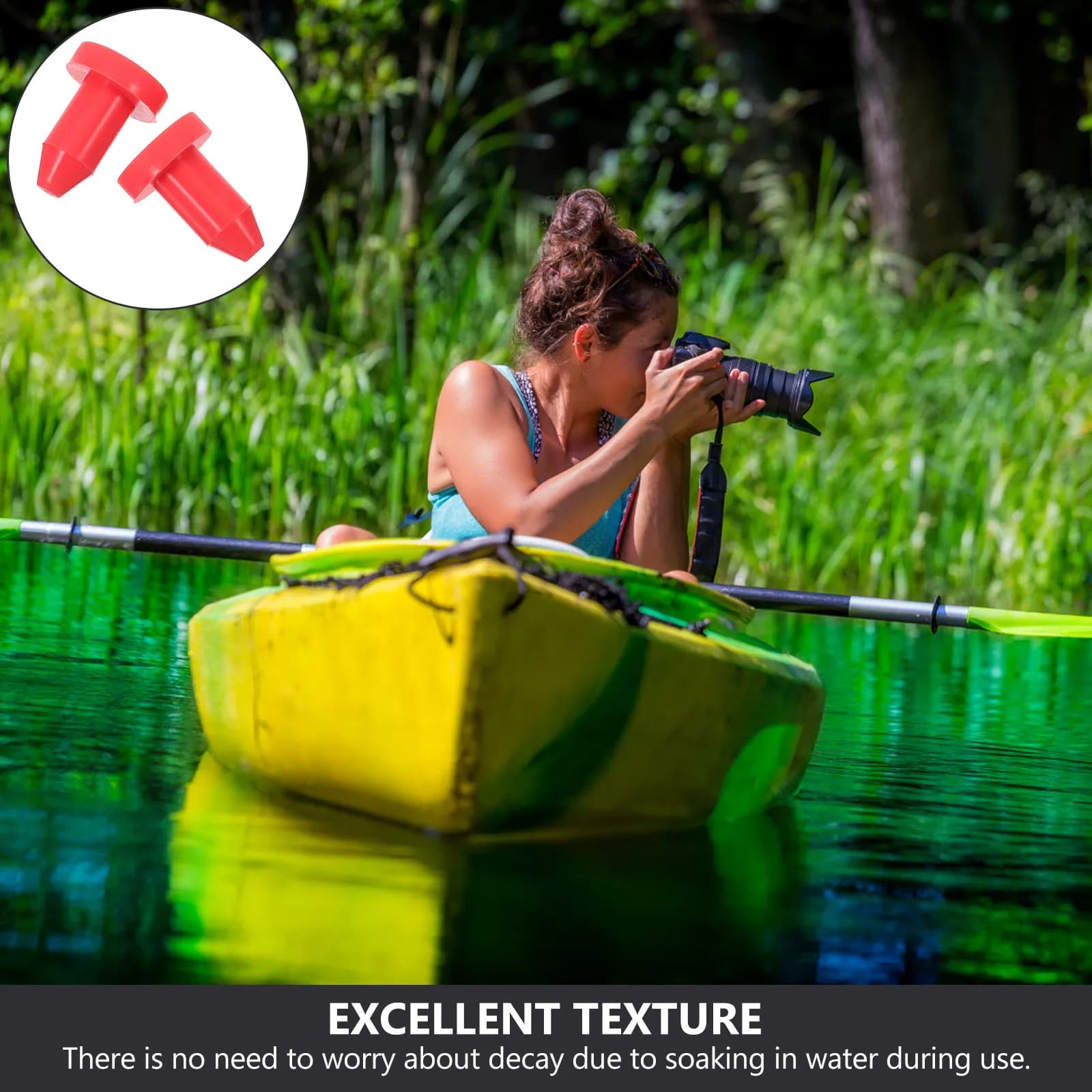 2 Pezzi Tappi di Scarico in Silicone per Kayak, Tappi di Scarico Impermeabili per Barche, Tappi Professionali per Scarichi di Acqua, Ricambio per Canoe e Paddle