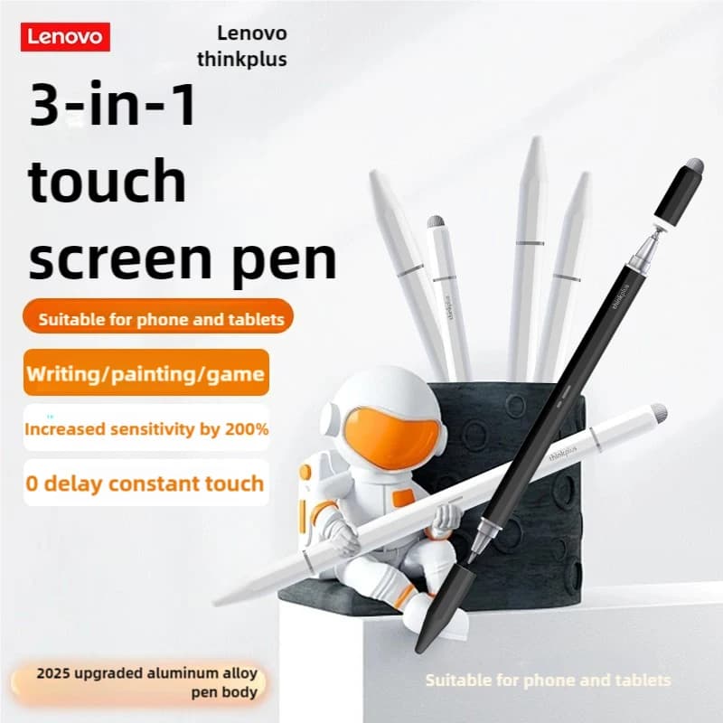 Lenovo Universal Three Stile Pen Tips For Android IOS Capacity Screen For IPad Apple Pencil Huawei Xiaomi Samsung Tablet Pen