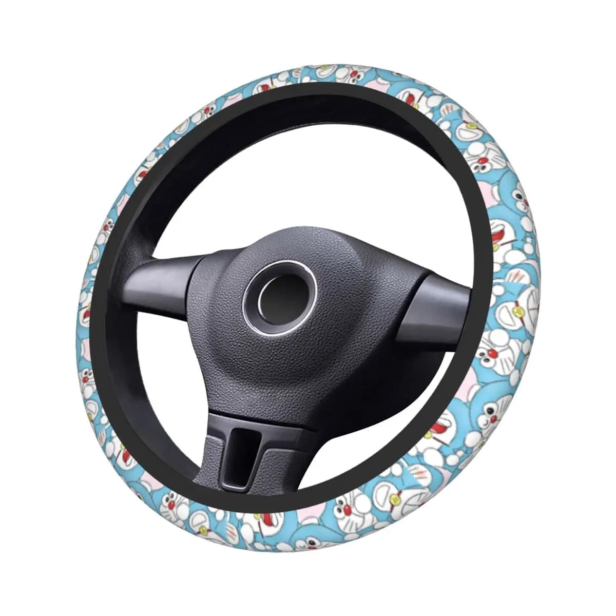 Coprivolante Universale Doraemon per SUV, Antiscivolo, Protezione per Volante Auto 15 Pollici 37-38cm, Accessori Auto