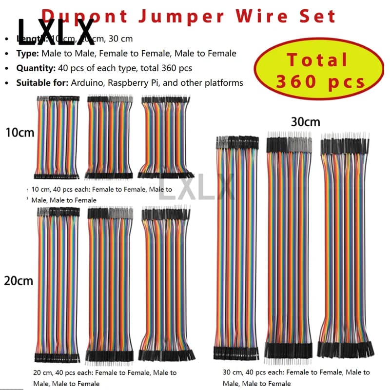 Dupont bridge kit from 360 pieces 10 cm 20 cm 30 cm male to female male to female to female to female to Arduino Raspberry Pi