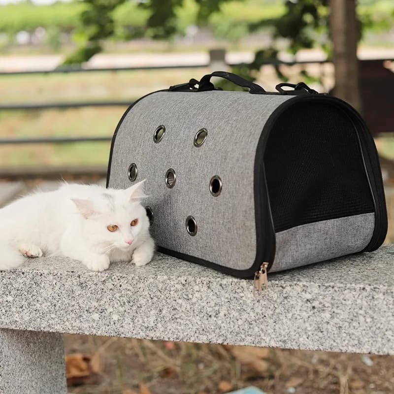 Borsa da viaggio per animali domestici da viaggio all'aperto per gatti borse a tracolla Kitty Puppy imbracature da trasporto traspiranti borsa da trasporto portatile