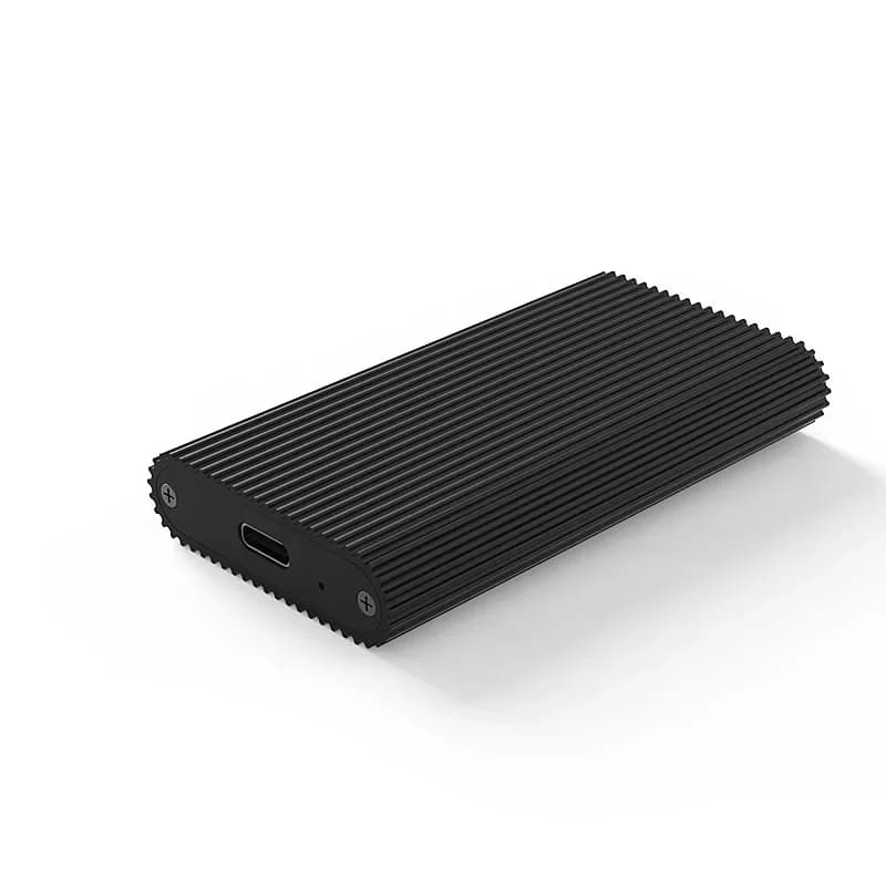 Case per disco rigido mobile Msata USB 3.1 a Type-C, custodia esterna in metallo per SSD per notebook.