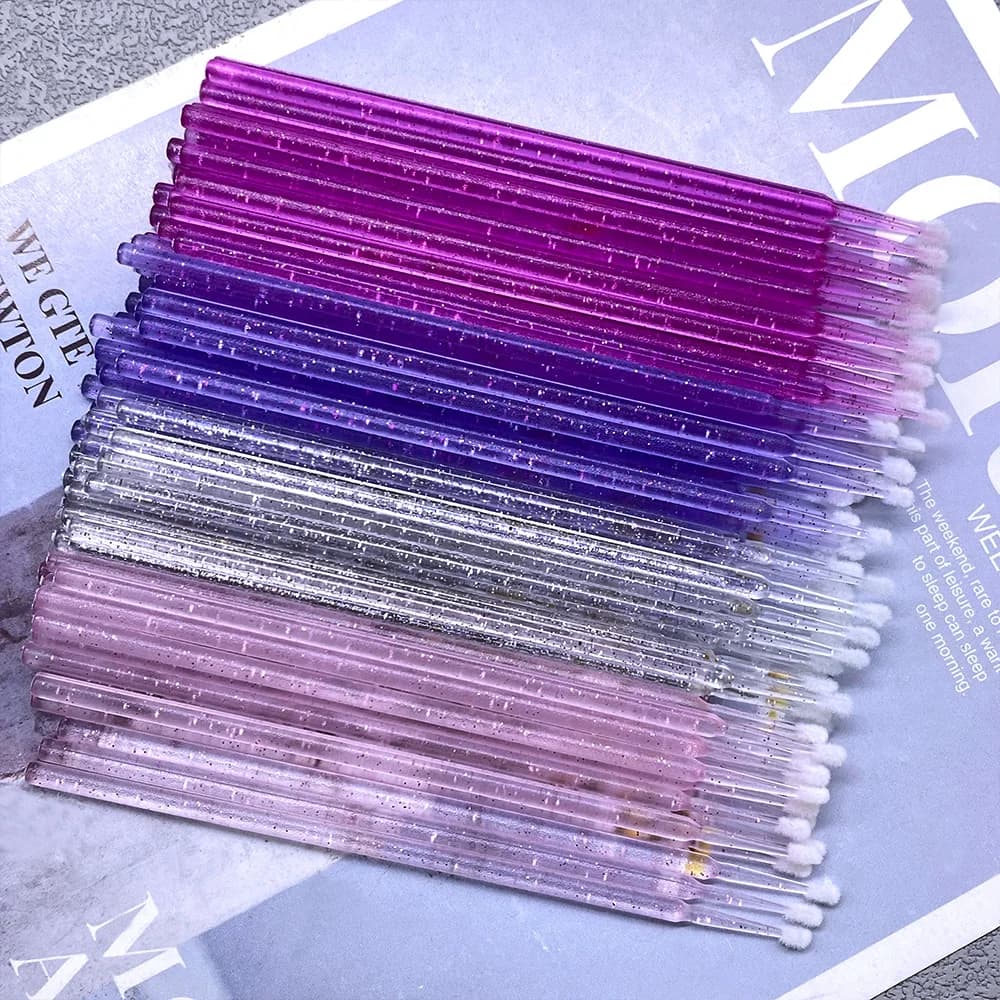 Micro Brush Crystal Lash Removal Tampone Microbrush Mascara Sticks Applicator Extension Eyelash Brushes Tools
