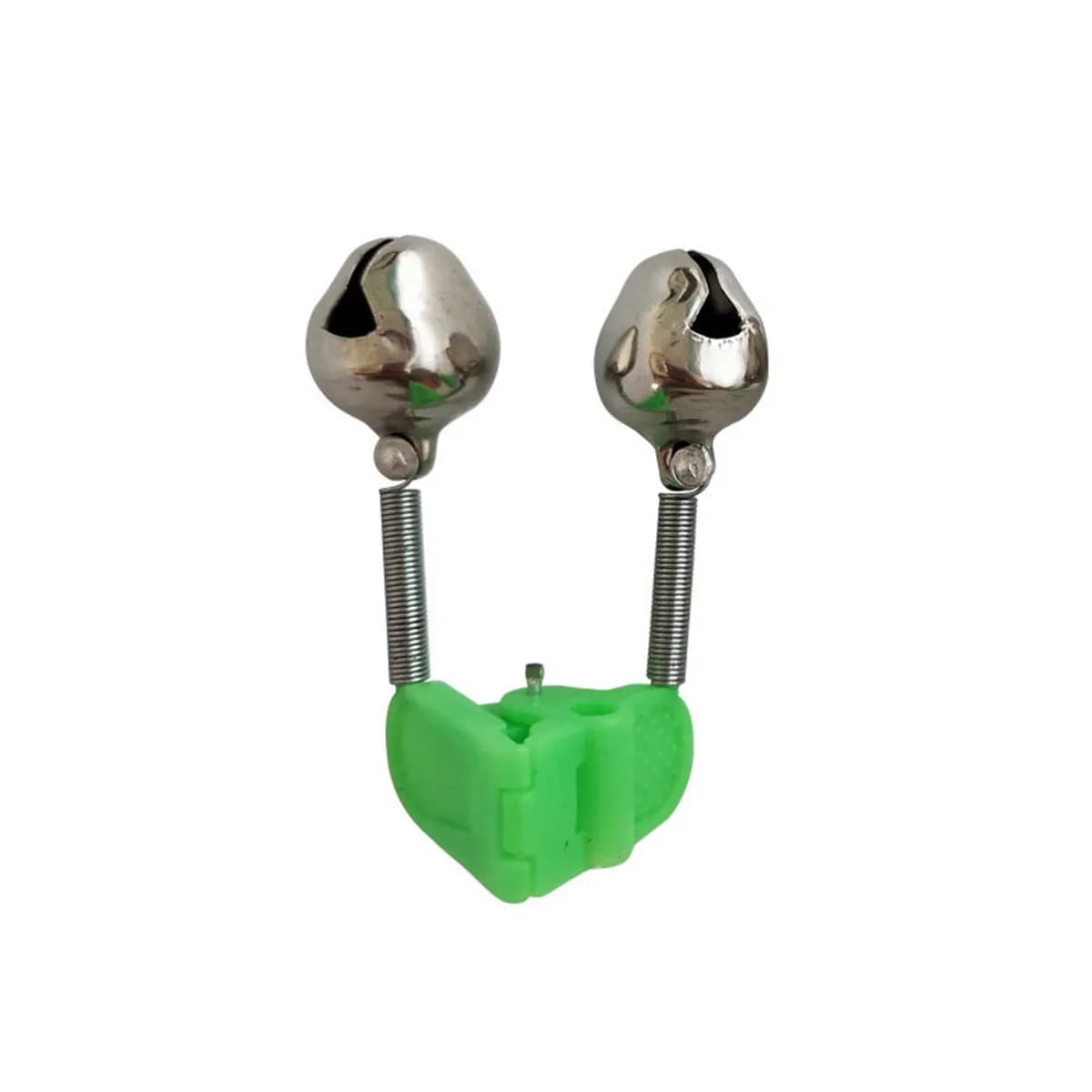40Pcs Fishing Bell Alarm Dual Rod Bells High Sensitivity Double Rods Strike Detection Clip on Tip Night Fishing Twin Bells