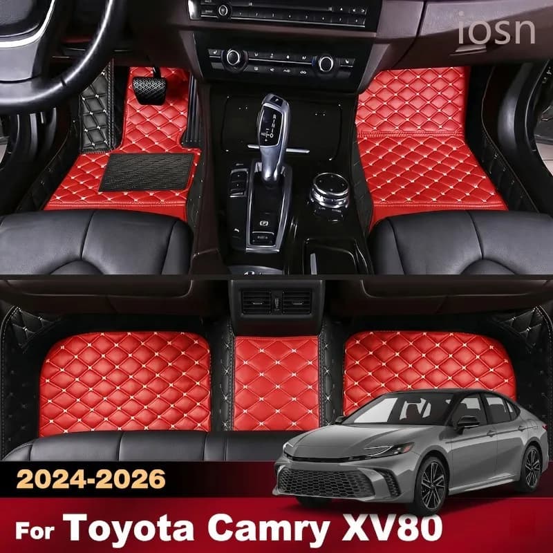 Custom Car Floor Mats for Toyota Camry XV80 2024 2025 2026 All Weather Waterproof Auto Interior Accessories Full Cover Carpets