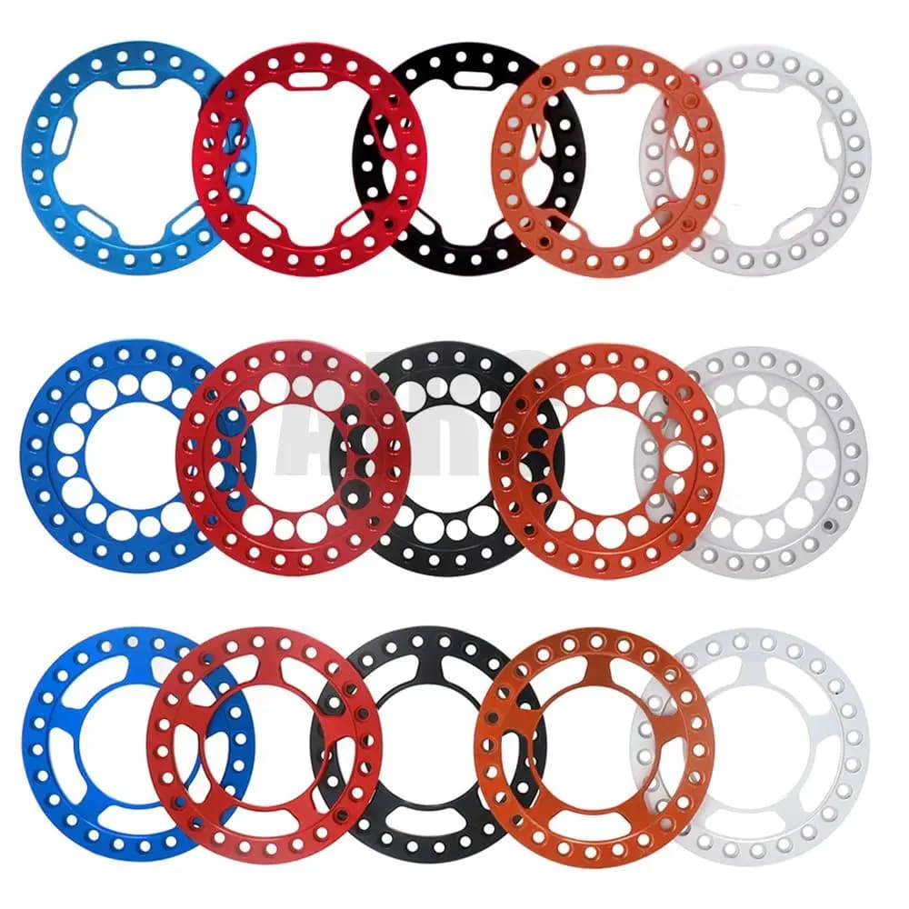 Ajrc 4 pz lega di alluminio 1.9 pollici Beadlock ruota anello esterno per 1/10 Rc Crawler Axial Scx10 90046 Trx4 D90 1.9 cerchioni