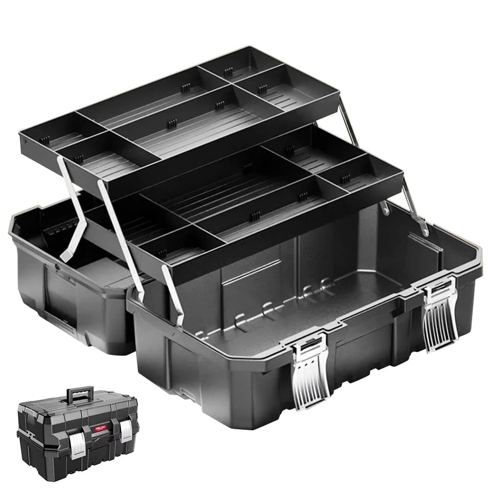 Cassetta degli attrezzi pieghevole multistrato Organizzatore di attrezzi per elettricisti Cassetta degli attrezzi multifunzionale Accessori hardware per la casa Scatola di immagazzinaggio portatile