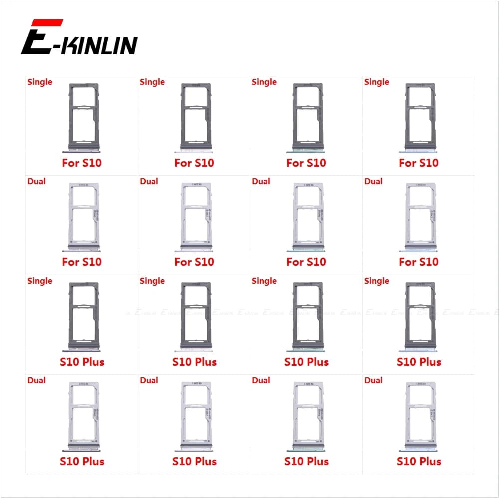 Adattatore per lettore di slot per presa per vassoio scheda SIM per Samsung Galaxy S10 Plus G975 G973 parti del contenitore del connettore del supporto della scheda Micro SD