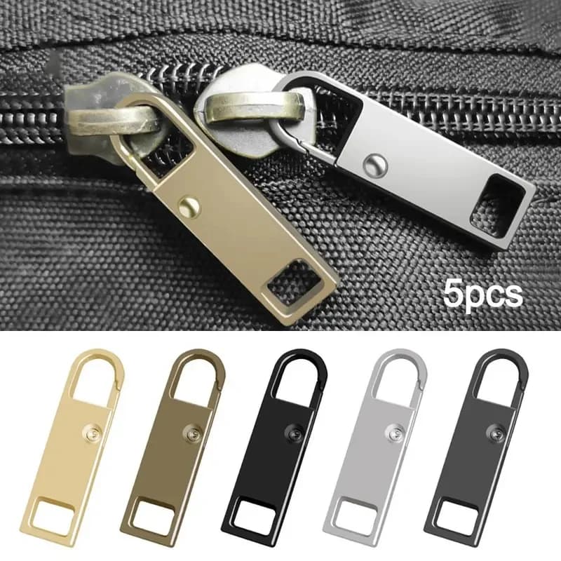 5/10/15 Pezzi Tirazip in Metallo di Ricambio, Testine Scorrevoli Staccabili per Cerniere, Accessori per Riparazione di Zaini e Borse, Accessori per Cucito