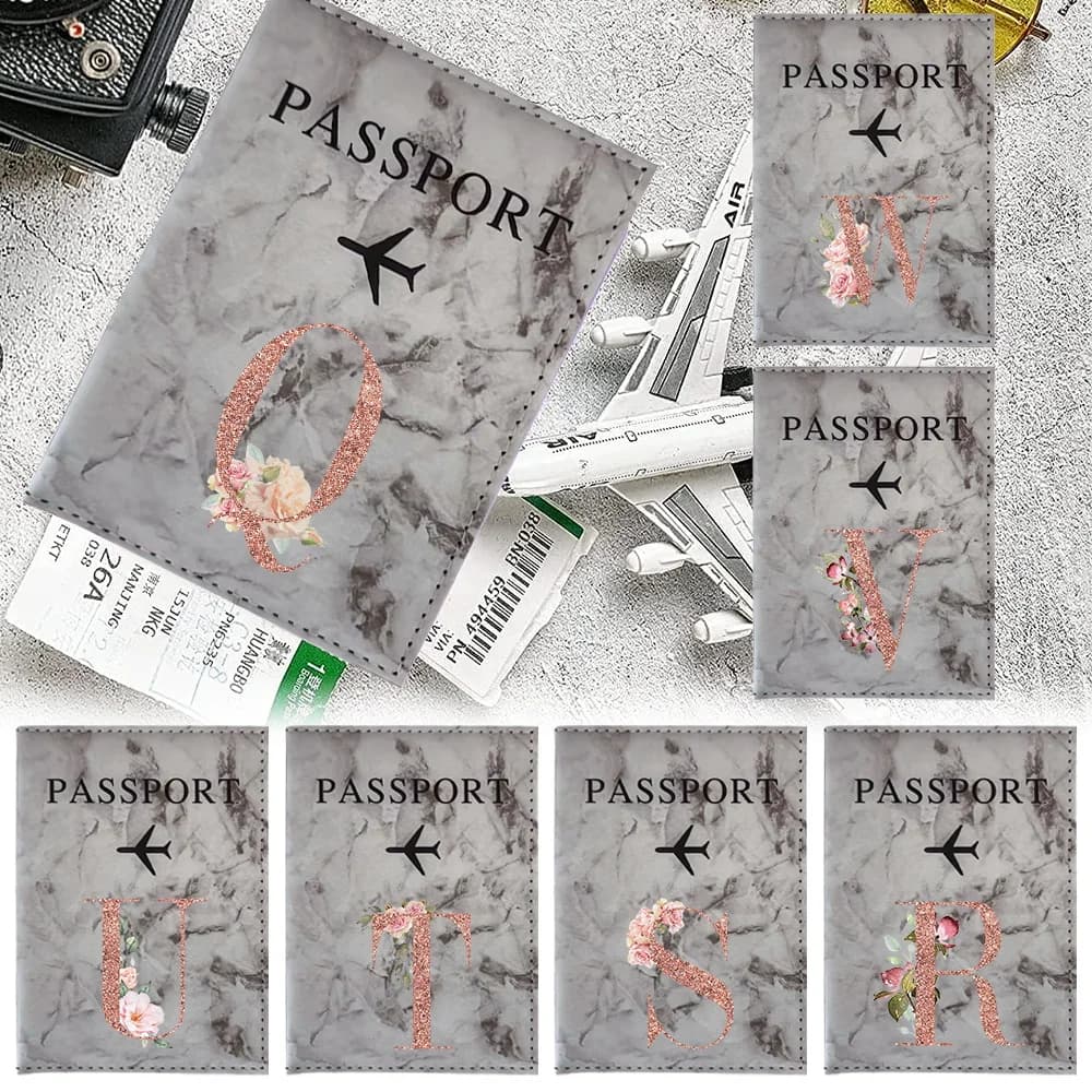 Custodia per passaporto serie oro rosa, porta biglietti aerei, porta passaporto alla moda, accessori da viaggio multifunzione