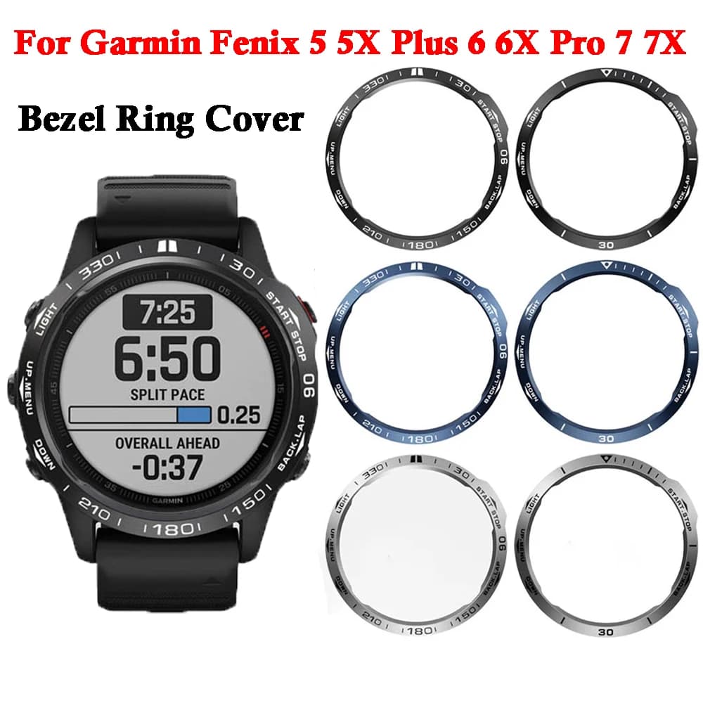 Lunetta per Garmin Fenix 7 7X 6 6X Pro 5 5X Plus Smart Watch Anello Lunetta Styling Telaio Custodia Cover Anti-Graffio Protezione Anello di copertura