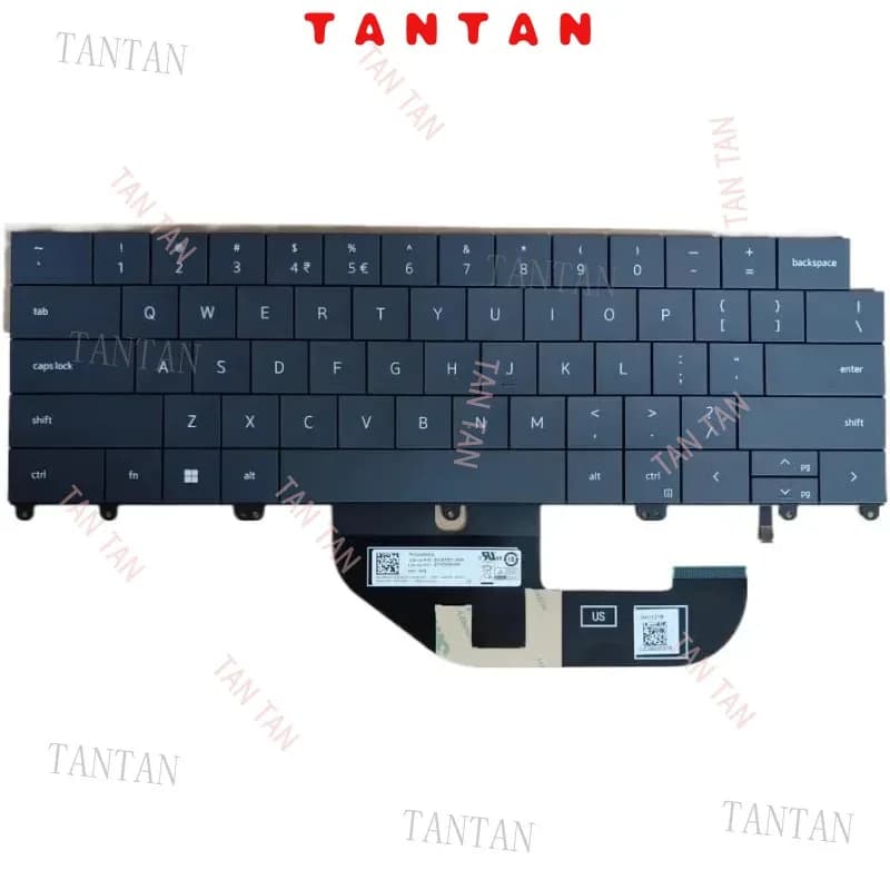 WYORESY 049NVP 49NVP Nuovo per XPS 13 Plus 9320 Tastiera retroilluminata americana per laptop Nera HAO