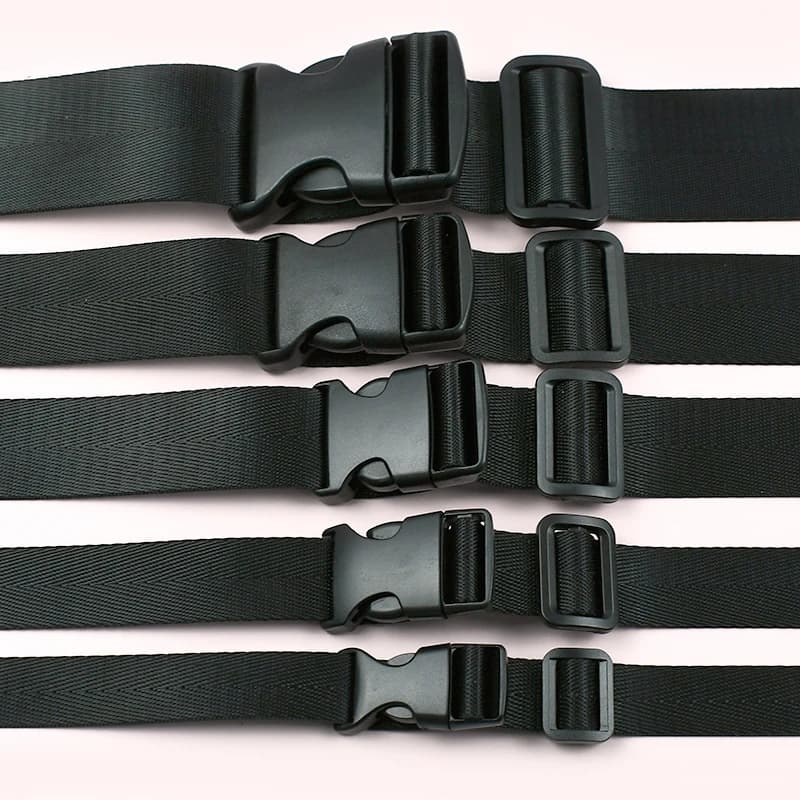 5/10/20 Set 20/25/32/38/50mm Fettuccia in Nylon Fibbia di Rilascio in Plastica Regolare Tri-Glide Cursore Gancio Borse Nastro cinghia Moschettone clip