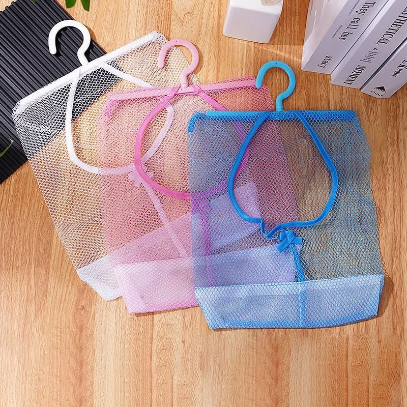 New 1pc Multi-Functional Hanging Mesh Storage Bag, Polyester, Hand Wash Only, Space-Saving Organizer With Easy Access