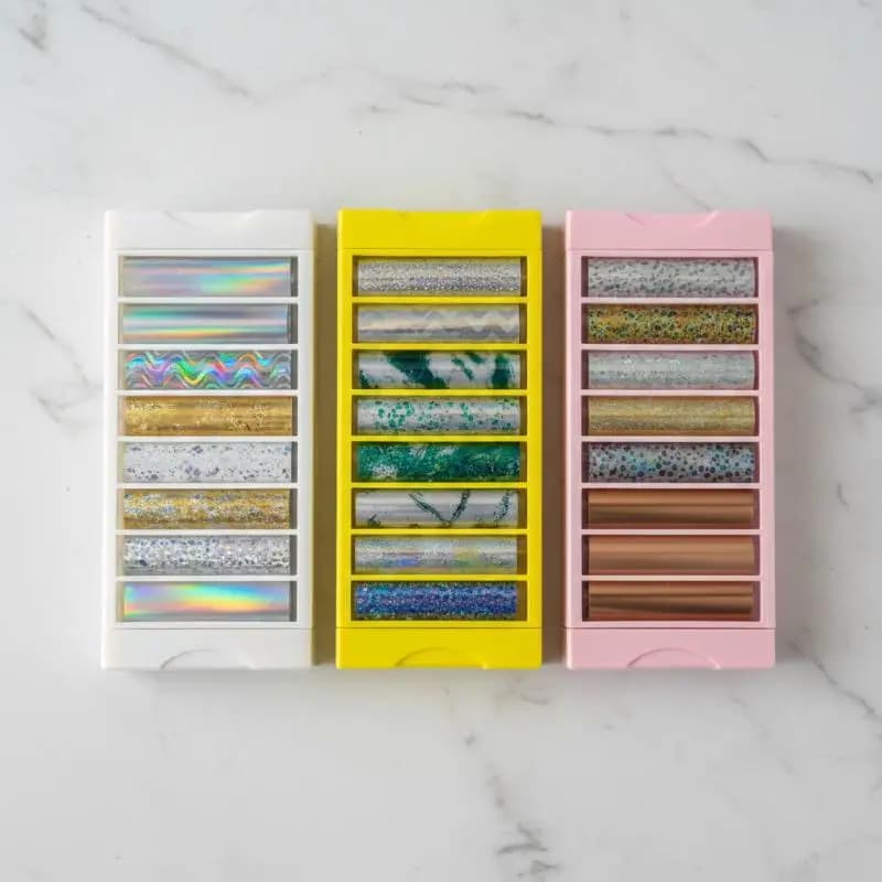 Scatola Portatile per Conservazione Cartine Nail Art con 10 Scomparti, Espositore Organizzatore Contenitore per Strumenti da Manicure per Salone, Regalo per Donne