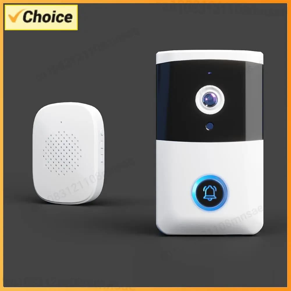 Campanello Video Wireless WiFi con Visione Notturna IR, Campanello Intelligente per Sistema di Allarme Domestico