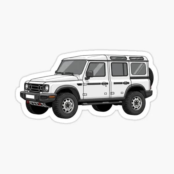 Ineos Grenadier Scottish White 5PCS Stickers for Anime Window Living Room Car Cartoon Cute Room Print Art Wall Water Bottles