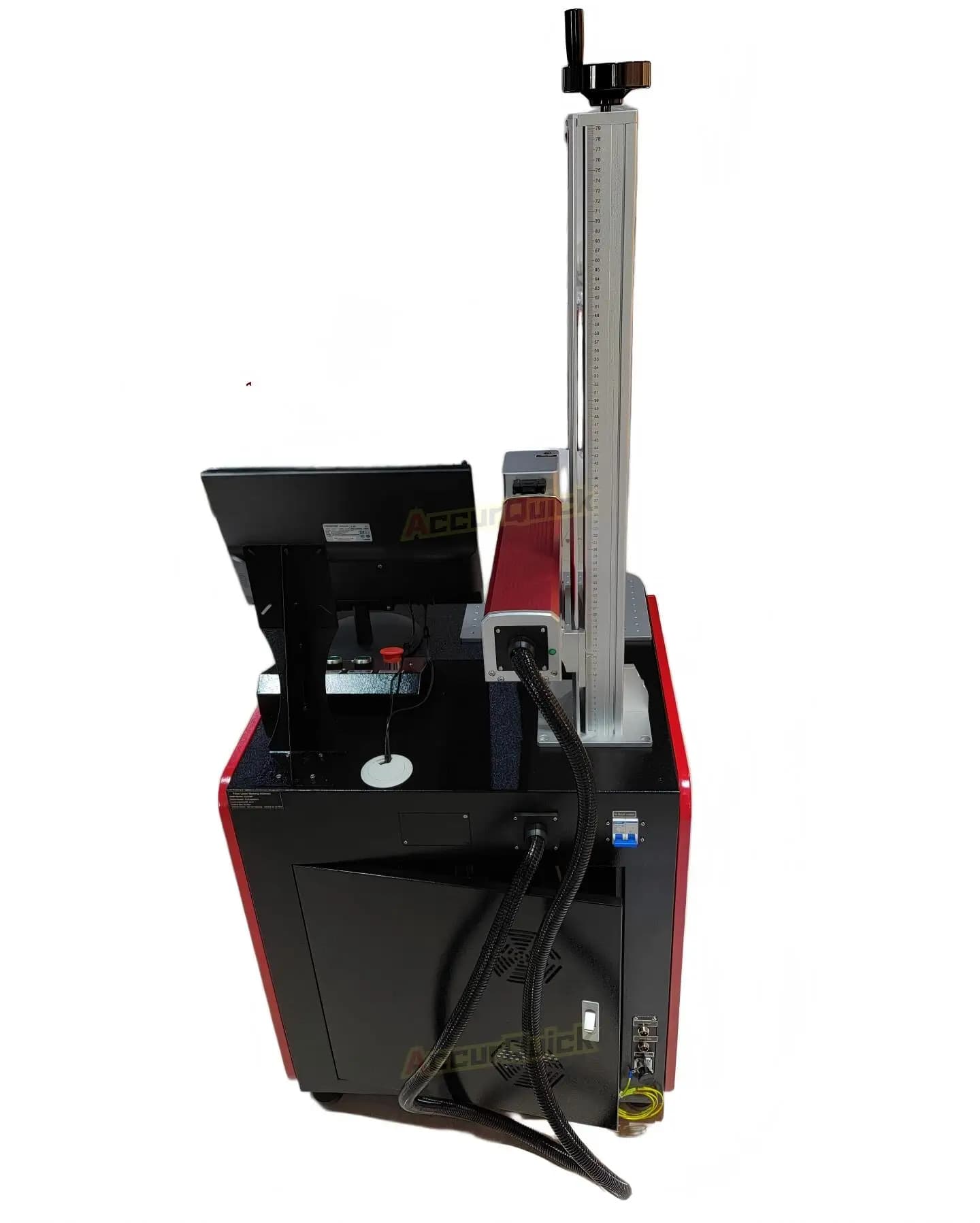 Laser Marking Machine JPT MOPA 20W 30W 60W Stainless Steel Engraver with Rotating Axis