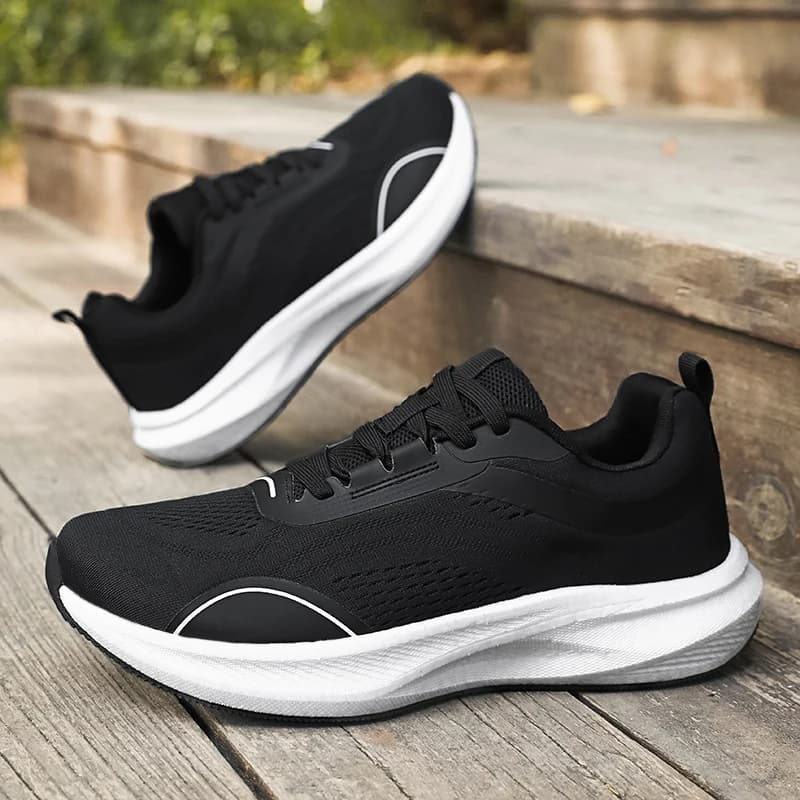 2026 New Summer Widened Mens Sports Shoes Simple Versatile Elastic Running Shoes Outdoor Anti Slip Shock-absorbing Walking Shoes