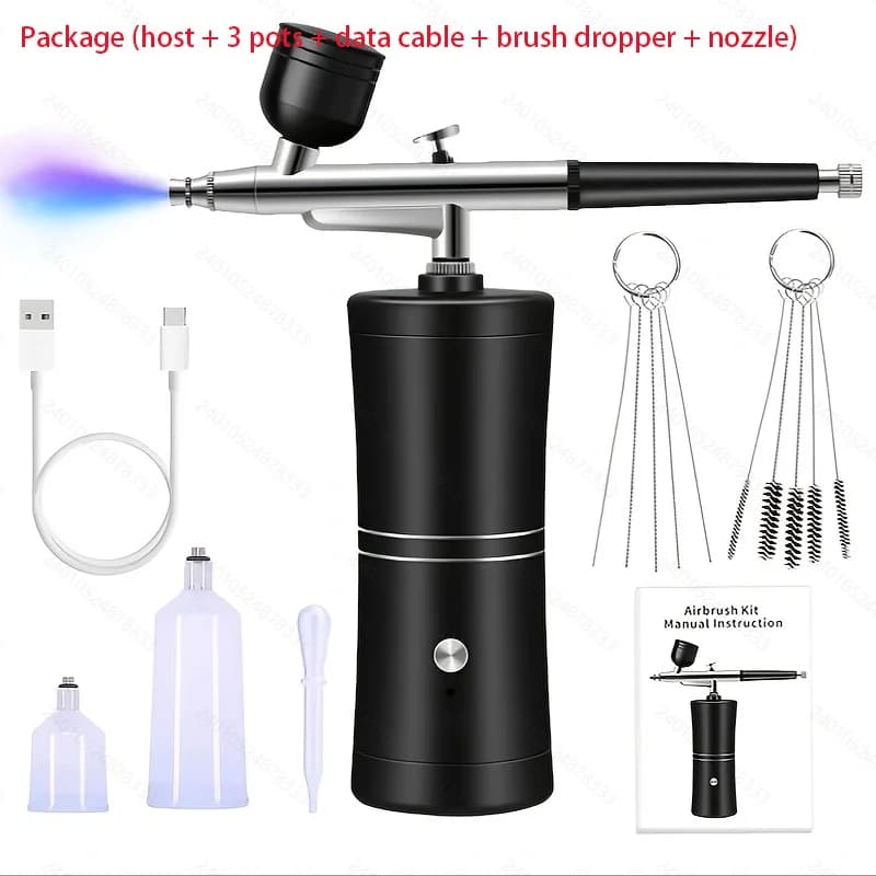 Pistola a spruzzo elettrica con compressore per nail art pittura tatuaggio colorazione modello di auto ritocco penna pistola a spruzzo multiuso per graffiti