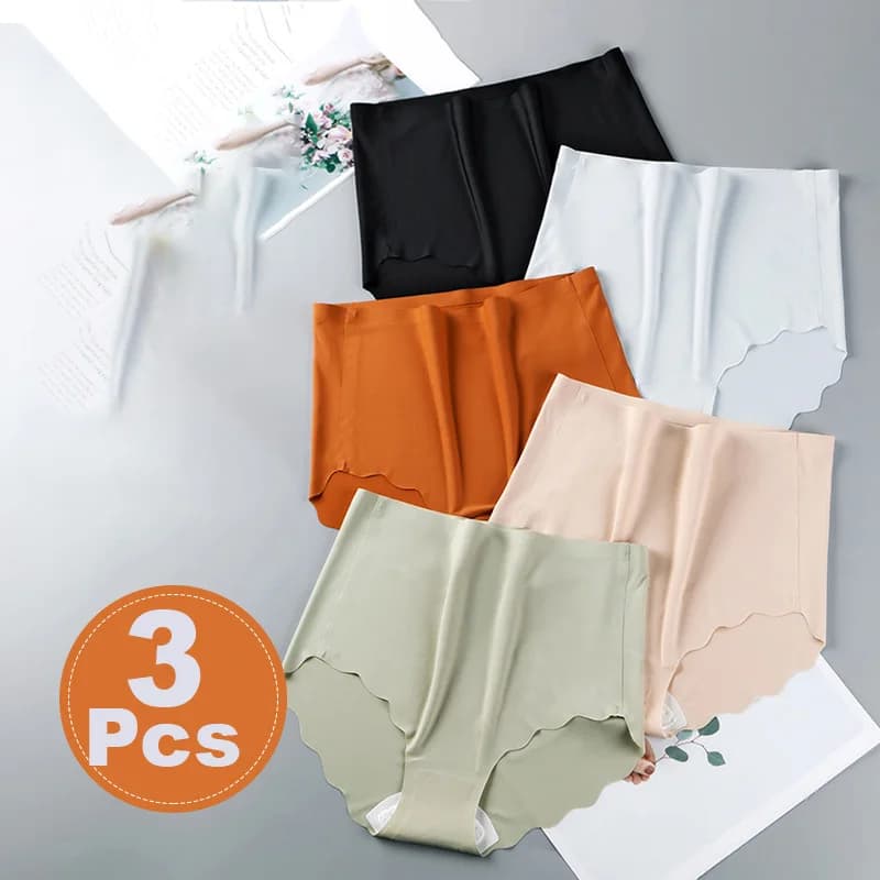 3 pezzi mutandine invisibili slip senza cuciture da donna mutande femminili biancheria intima ultrasottile mutandine a vita alta lingerie comoda e solida