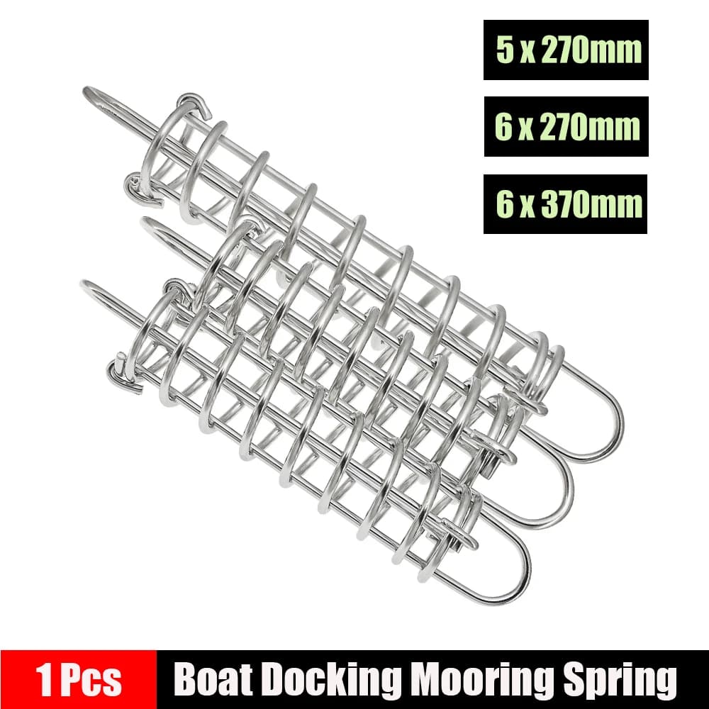 Molla di ancoraggio per aggancio per barche Raccordi hardware marino Dispositivo di ormeggio per ancoraggio Cavo in acciaio Ammortizzatore di tensione Snubber 270mm / 370mm