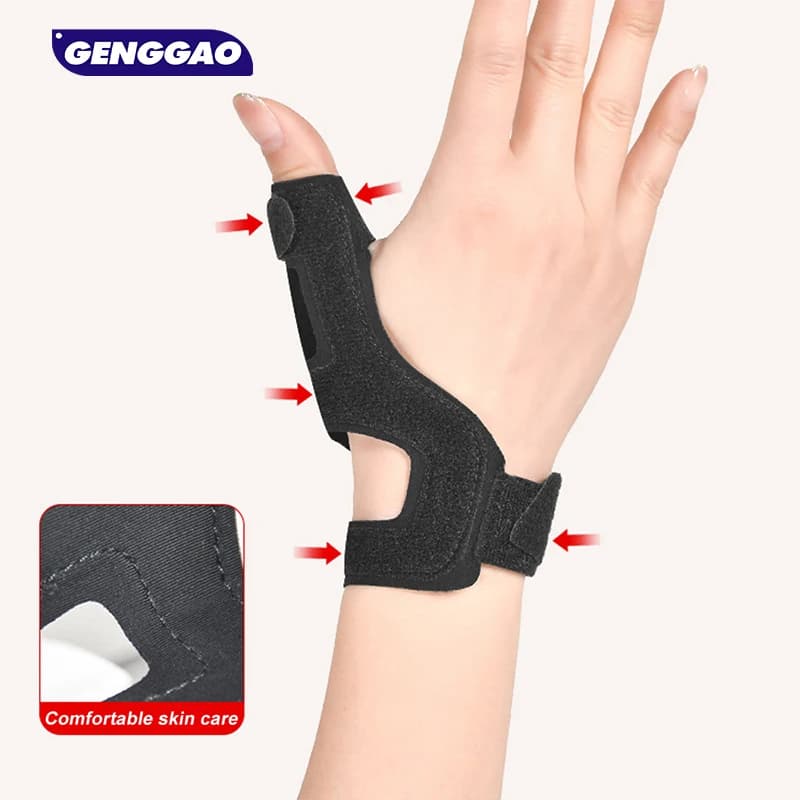 Tutore per pollice da 1 pezzo: stecca reversibile per polso e pollice, stabilizzatore di supporto CMC per dito trigger, artrite, mano sinistra e destra