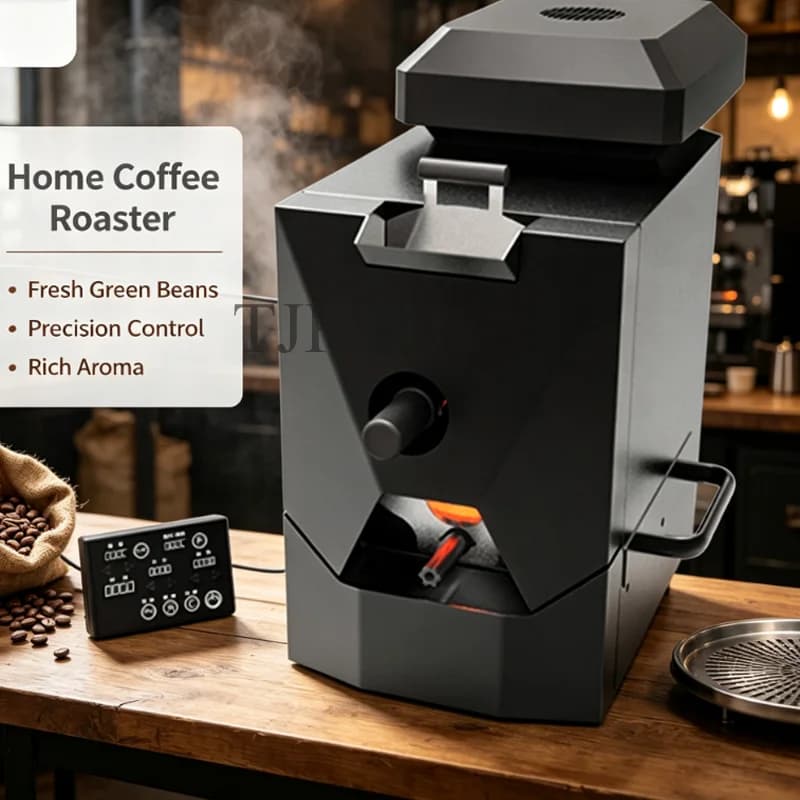 1000W Automatic Coffee Bean Roaster with 3 Baking Curv Commercial Roaster Electric Roasting Machine Grain Dryer 110V 220V
