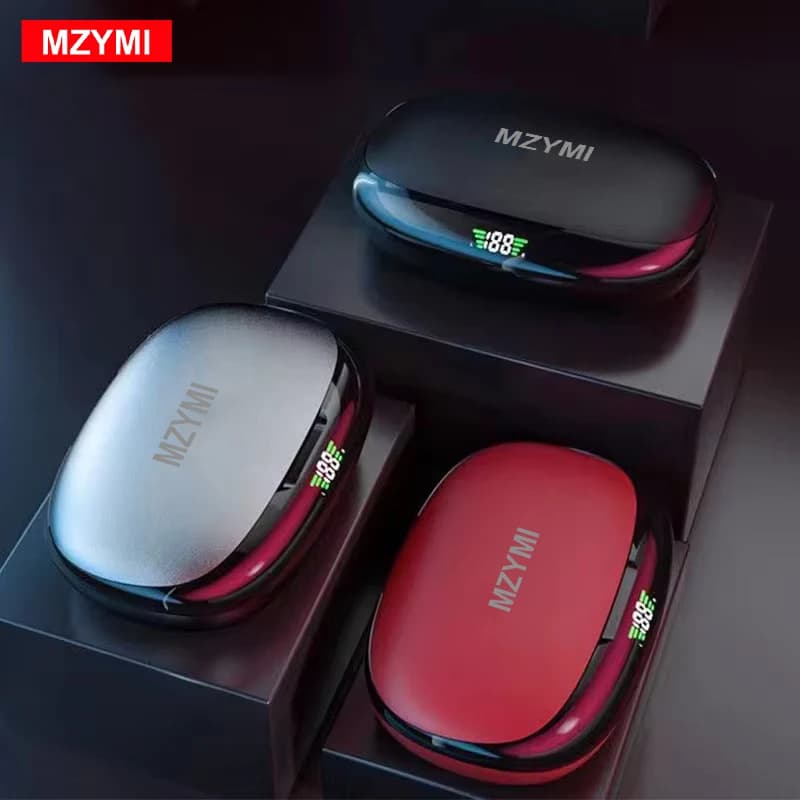 MZYMI Auricolari wireless Gancio per l'orecchio Auricolari Bluetooth TWS Cuffie Hifi Gaming Touch Control Cuffie sportive Display a LED Alimentazione