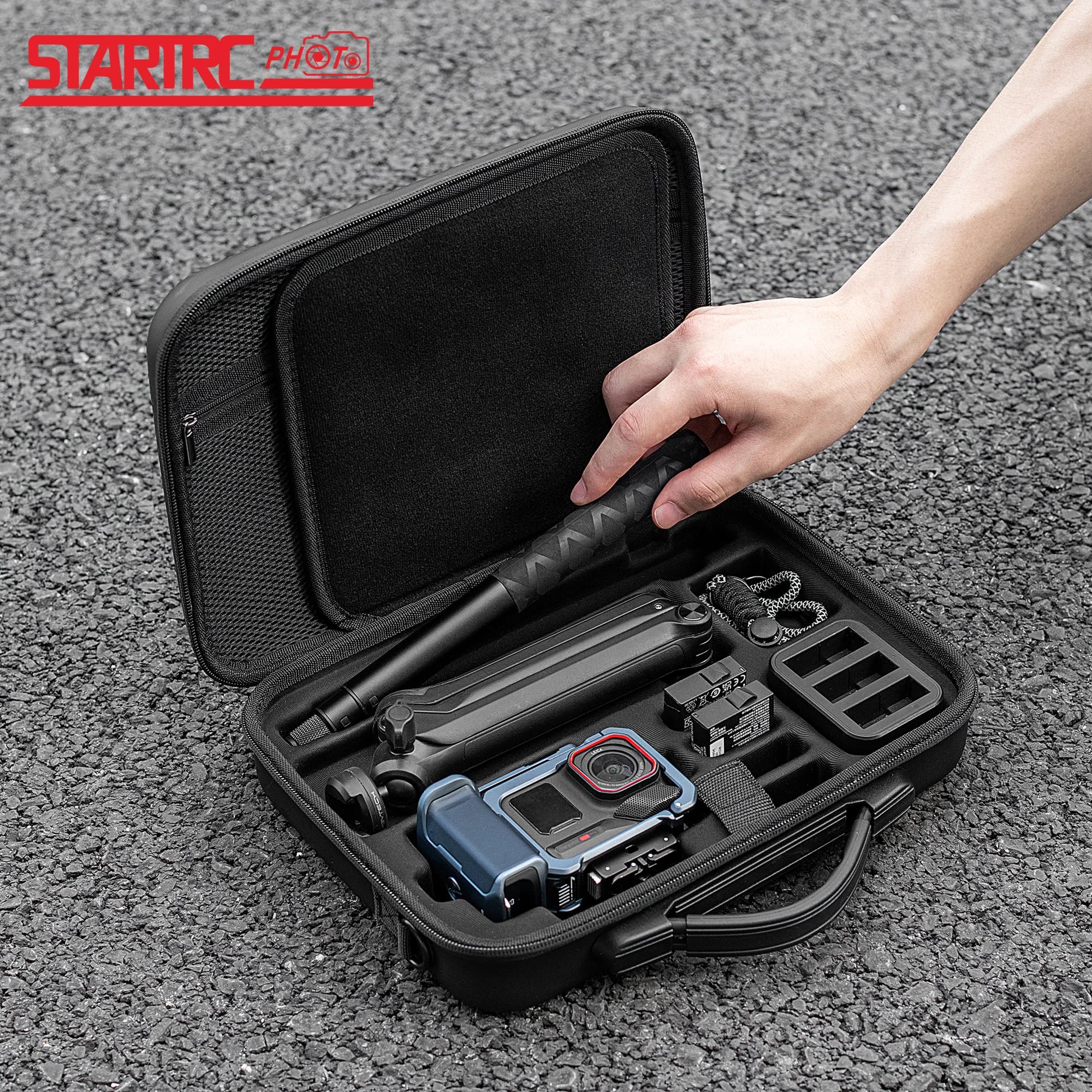 Custodia da trasporto per Insta360 ACE Pro/Pro 2 Grip Kit, borsa da viaggio per accessori Insta360 Multi Mount e Selfie Stick