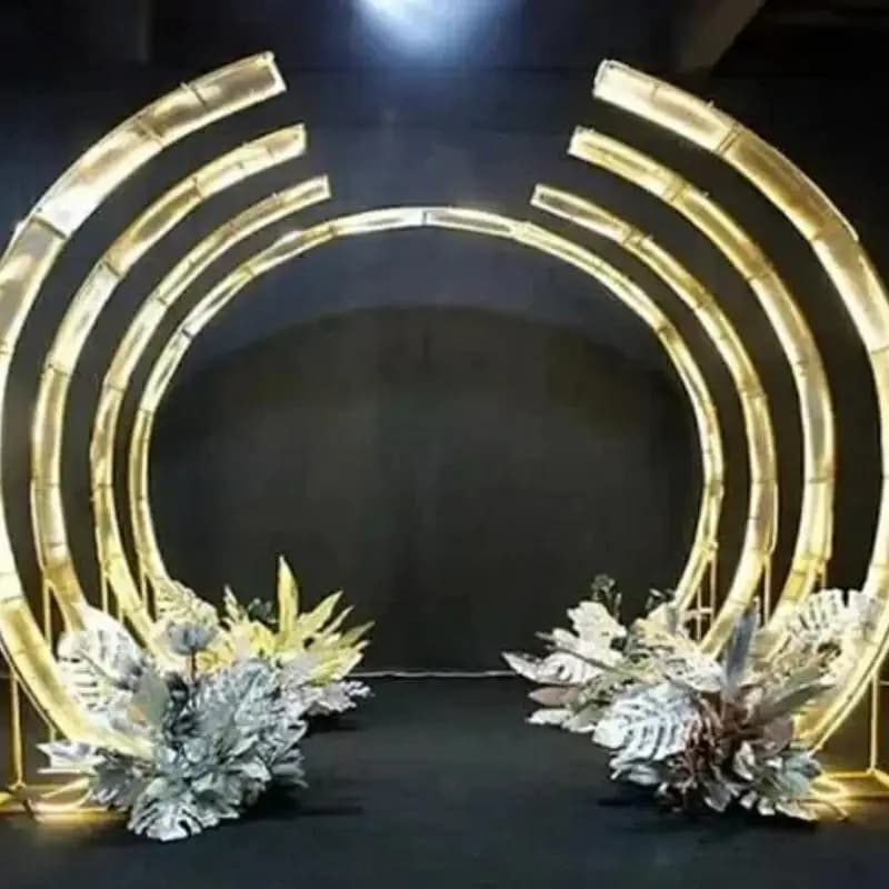 Archi per palcoscenici per matrimoni in ferro, guida stradale, arco per tavole solari per decorazioni per fondali nuziali per prati all'aperto 2-7 pezzi