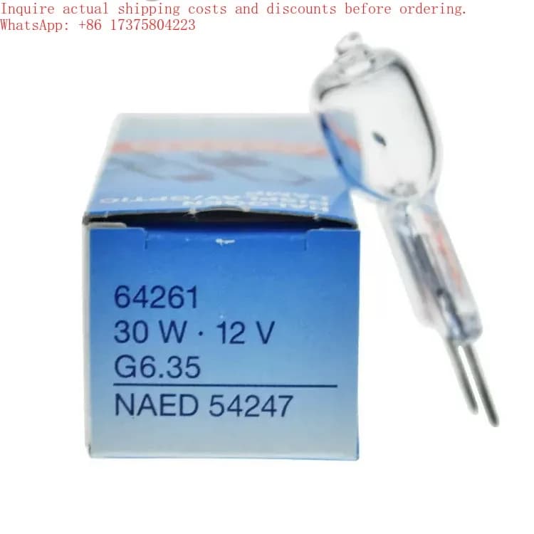 Lampadina Alogena per Microscopio 64261 12V 30W, Illuminazione per Esami Oftalmici, Attrezzatura Medica