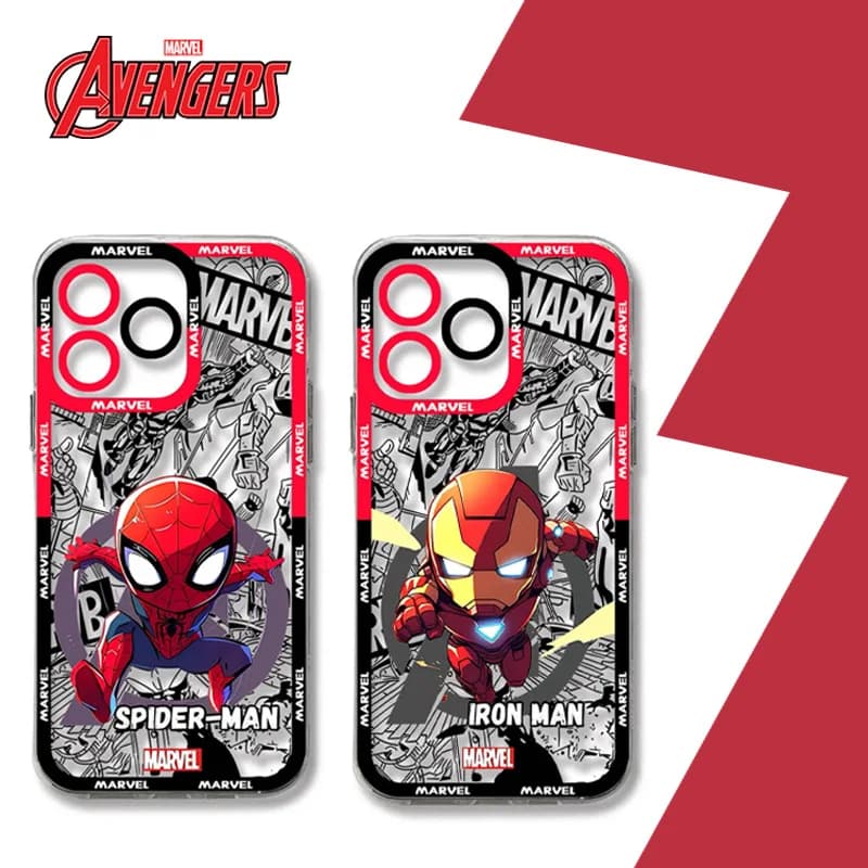 Cover Marvel Iron Man Spider-Man per Samsung Galaxy A56 A36 A26 A16 A06 A55 A35 A25 A15 A05 A05S A34 A24 A14 A54 A13 A23 A33 A53