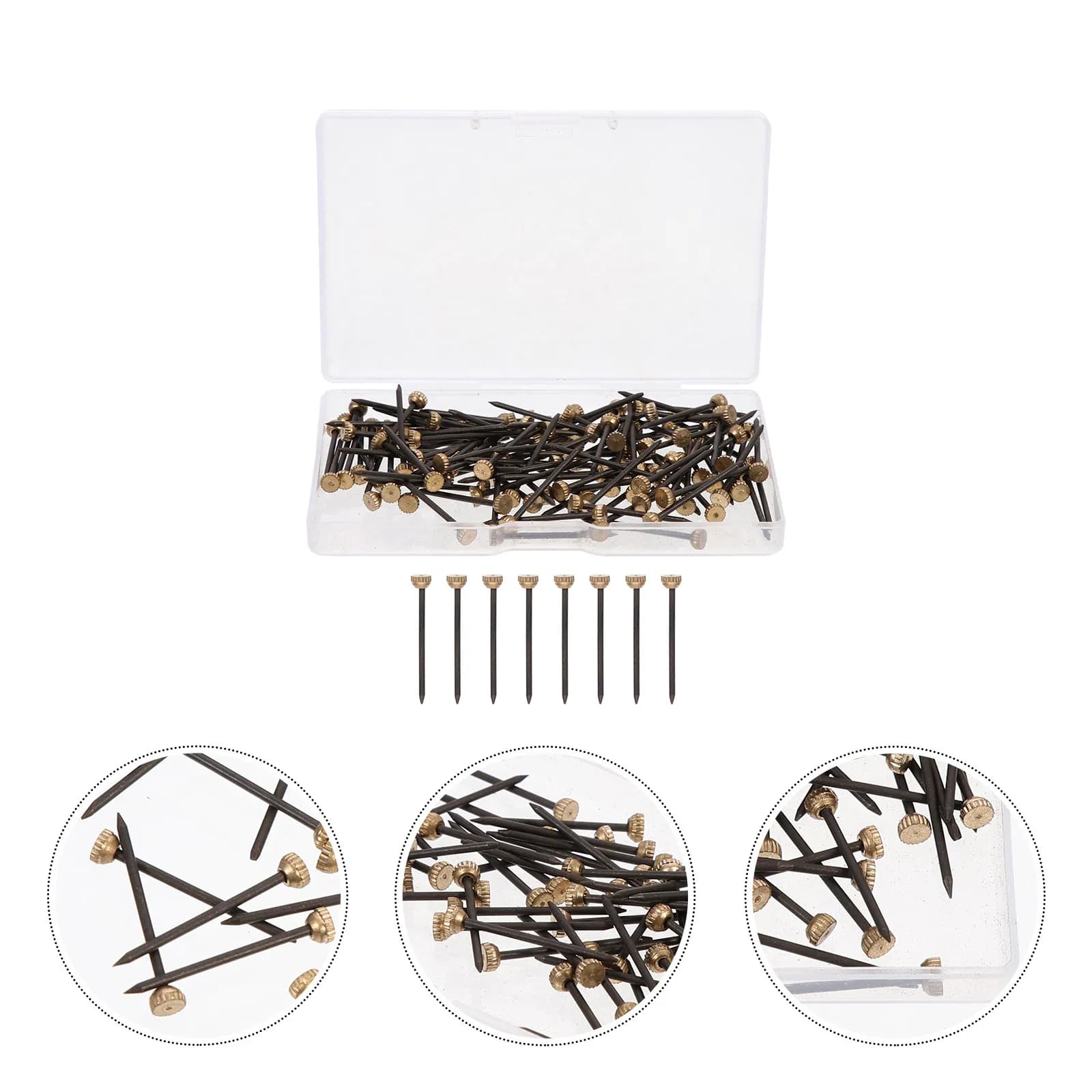 Kit da 120 Pezzi per Appendere Quadri a Parete, Chiodi con Testa in Rame per Cornici, Decorazione per Soggiorno, Camera da Letto, Galleria d'Arte