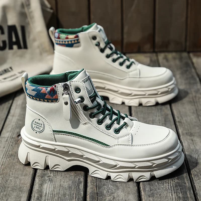 2026 new men's fashionable and comfortable high top shoes, casual sports shoes, hiking boots