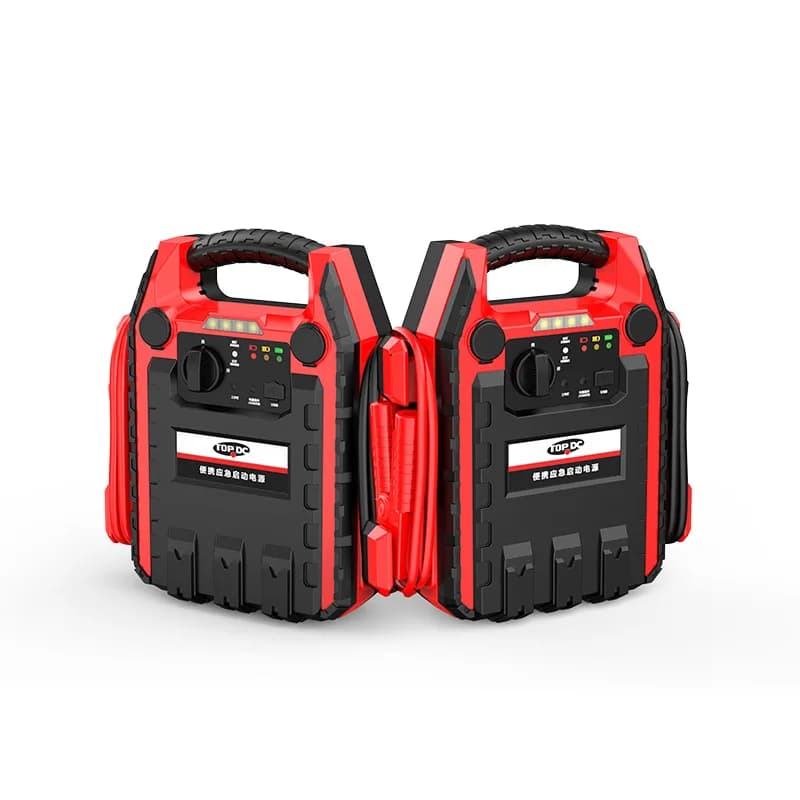 Avviatore di emergenza per batteria per auto portatile di emergenza da 12 V con uscita porta USB con torcia a LED