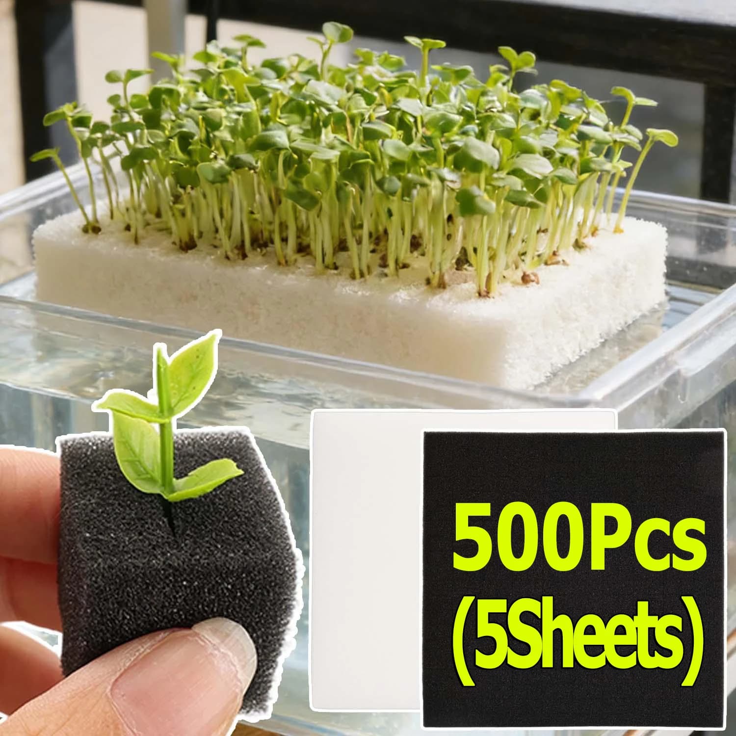 Hydroponic Growing Sponge Cubes Square Seedling Nursery Plugs Soilless Cultivation Garden Flower Vegetable Seed Starter Block